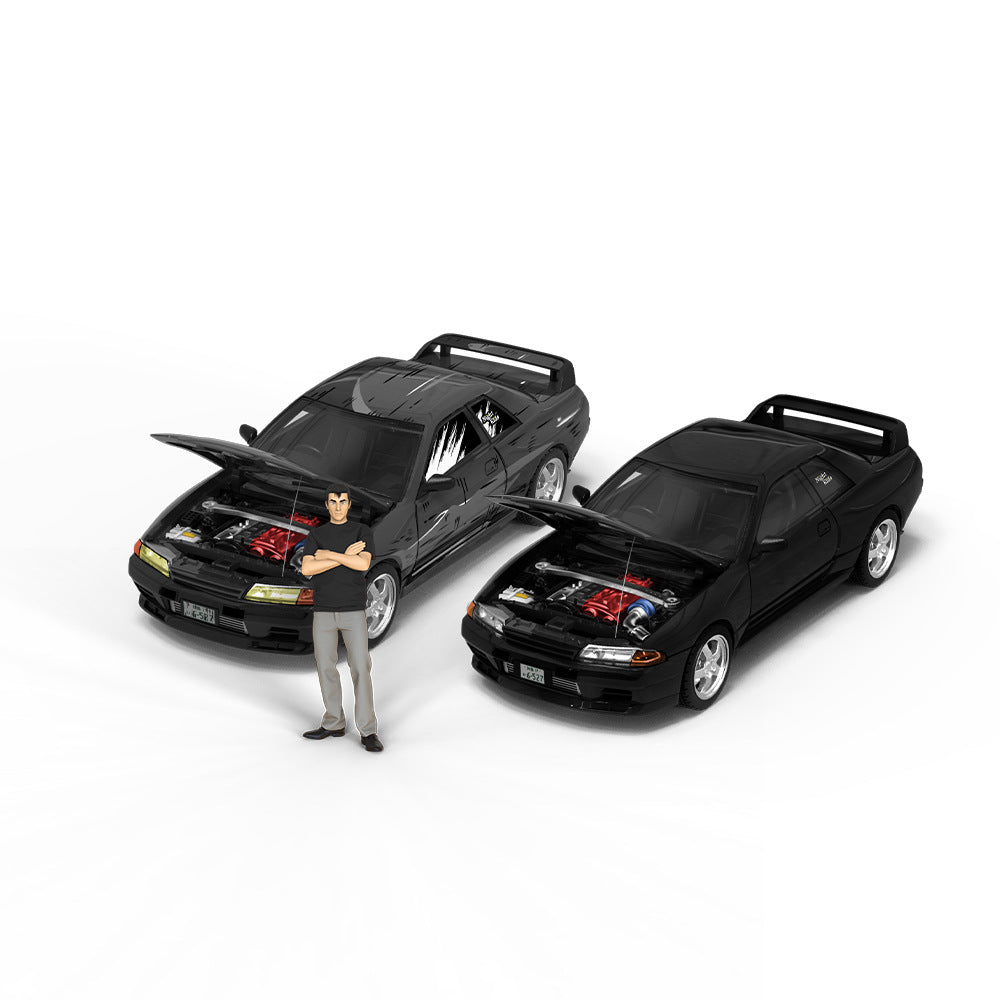 TimeMicro 1:64 Nissan GTR32 Initial D Manga Edition Diecast Model Car