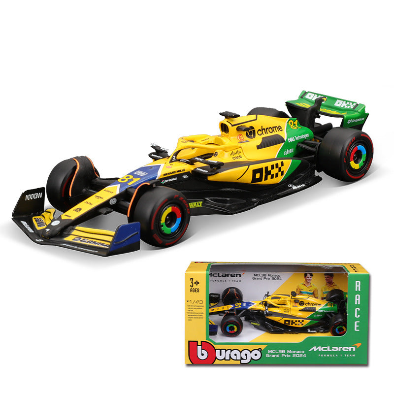 Bburago 1:43 McLaren MCL38 Monaco GP F1 Diecast Model MODCOLS