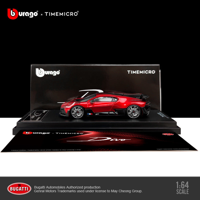 Time Micro 1:64 Red Bugatti DIVO Diecast Model MODCOLS
