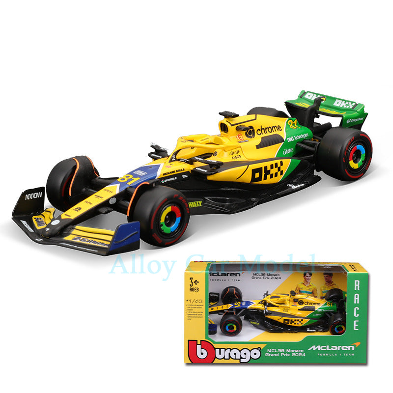 Bburago 1:43 McLaren MCL38 Monaco GP F1 Diecast Model MODCOLS