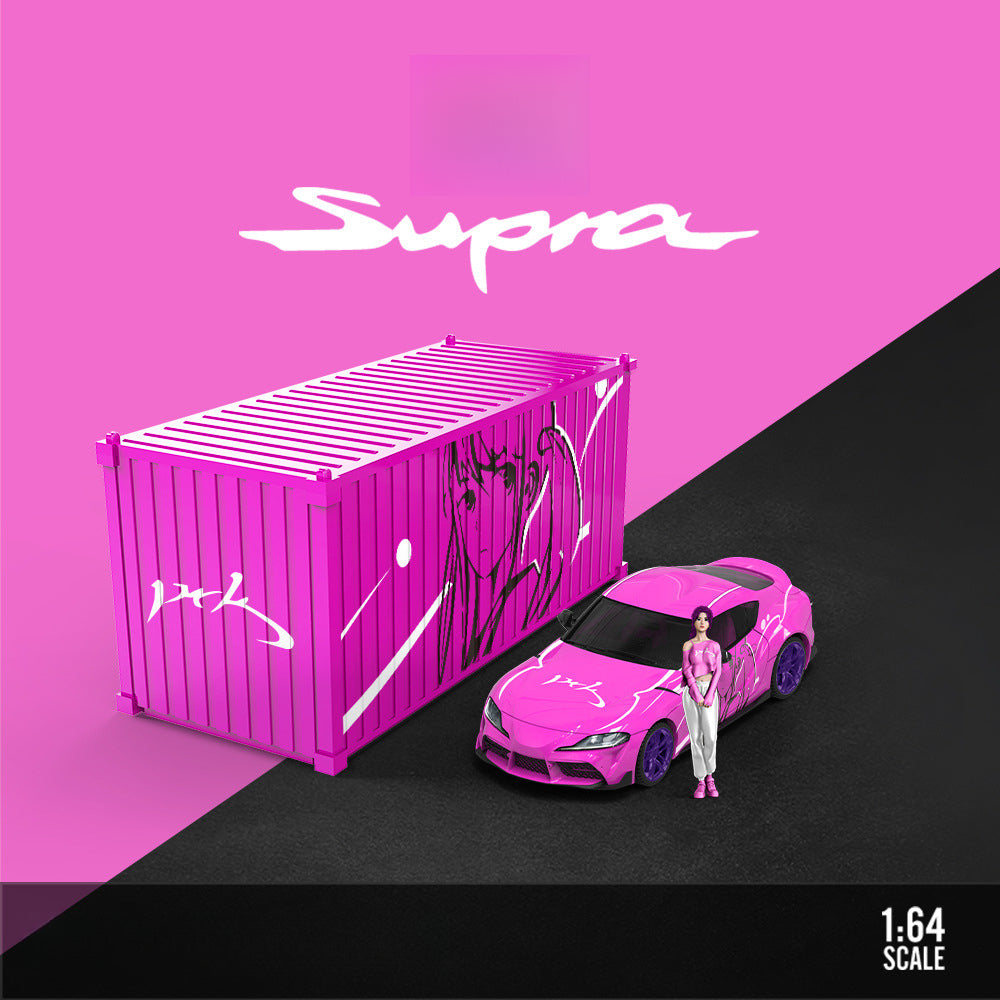TimeMicro 1:64 Toyota A90 Pink Girl Die Cast Model Car MODCOLS