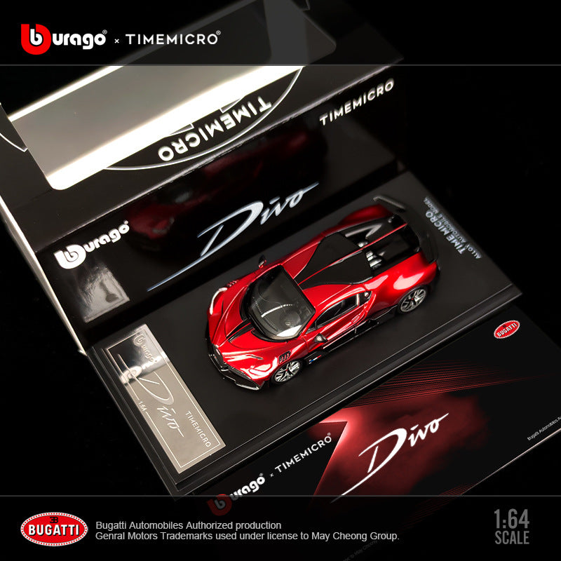 Time Micro 1:64 Red Bugatti DIVO Diecast Model MODCOLS