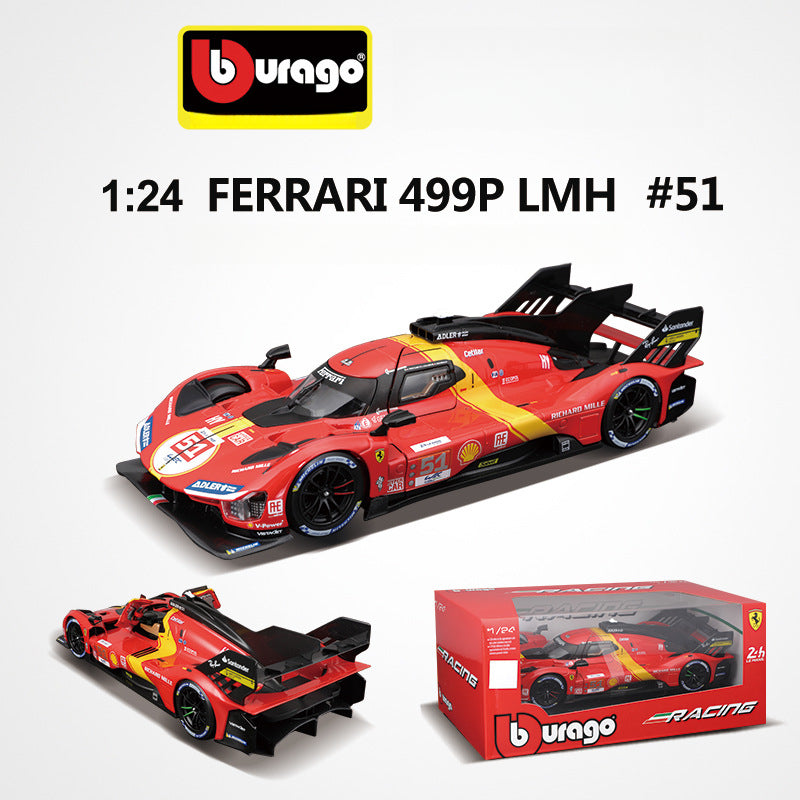 Bburago 1:24 Ferrari Le Mans 499P Die cast Model Car MODCOLS