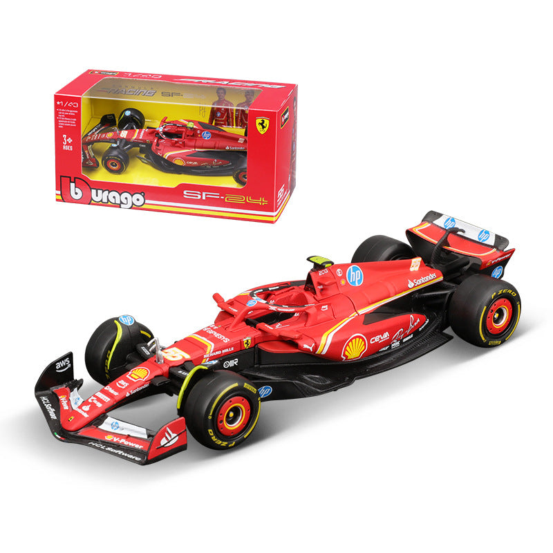 2024 Bimei High 1:43 Ferrari F1 Car Model SF 24 Metal Racing Toy Simulation Alloy Model Car MODCOLS
