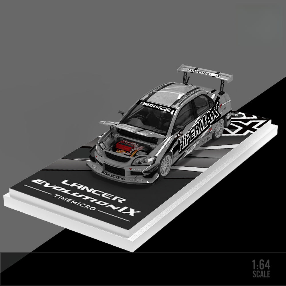 TM 1:64 Mitsubishi EVO 9 HIPERMAX Diecast Model with Opening Hood MODCOLS