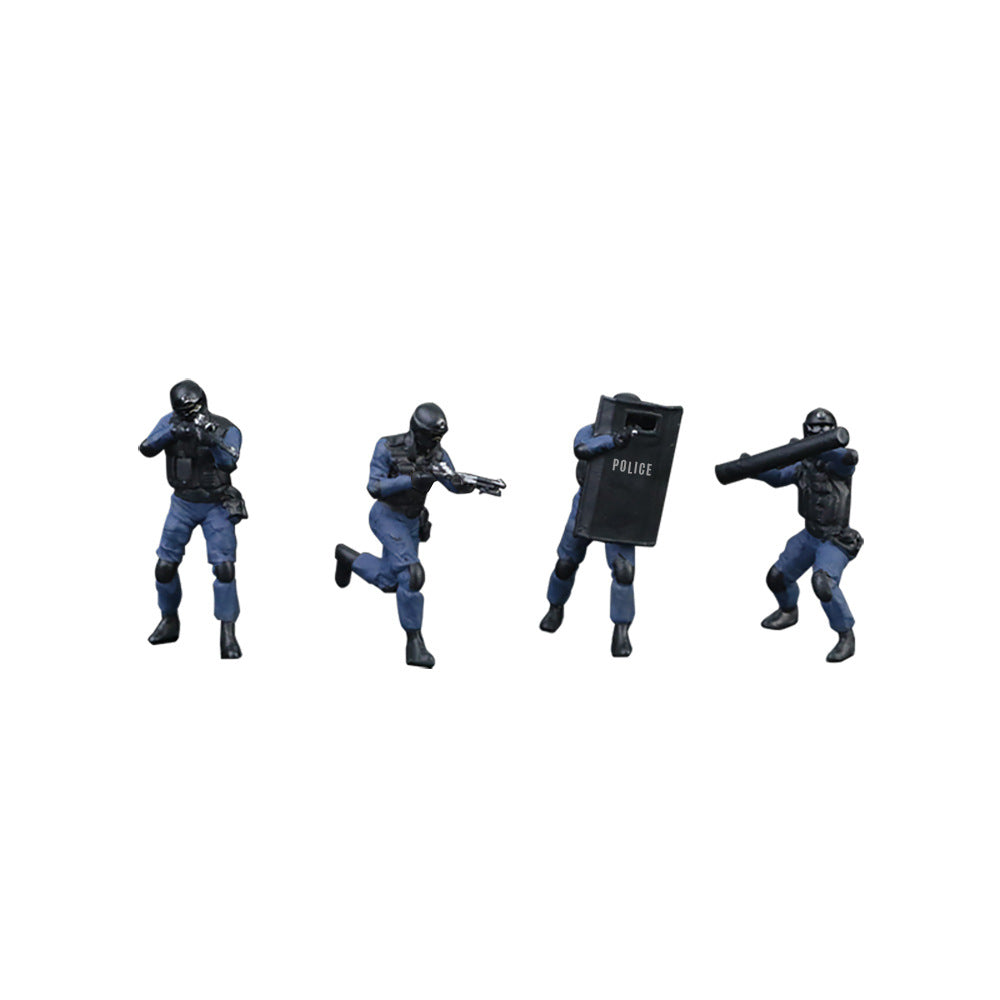 MoreArt 1:64 Armed Police Figurine Set C – Collectible Resin Model