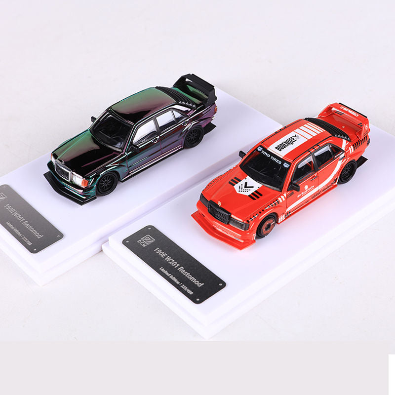 DCM 1:64 Mercedes Benz 190E W201 Electroplated Custom Diecast Car MODCOLS