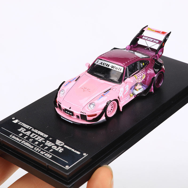 SW 1:64 Porsche RWB 993 Widebody Diecast Model with Anime Livery MODCOLS