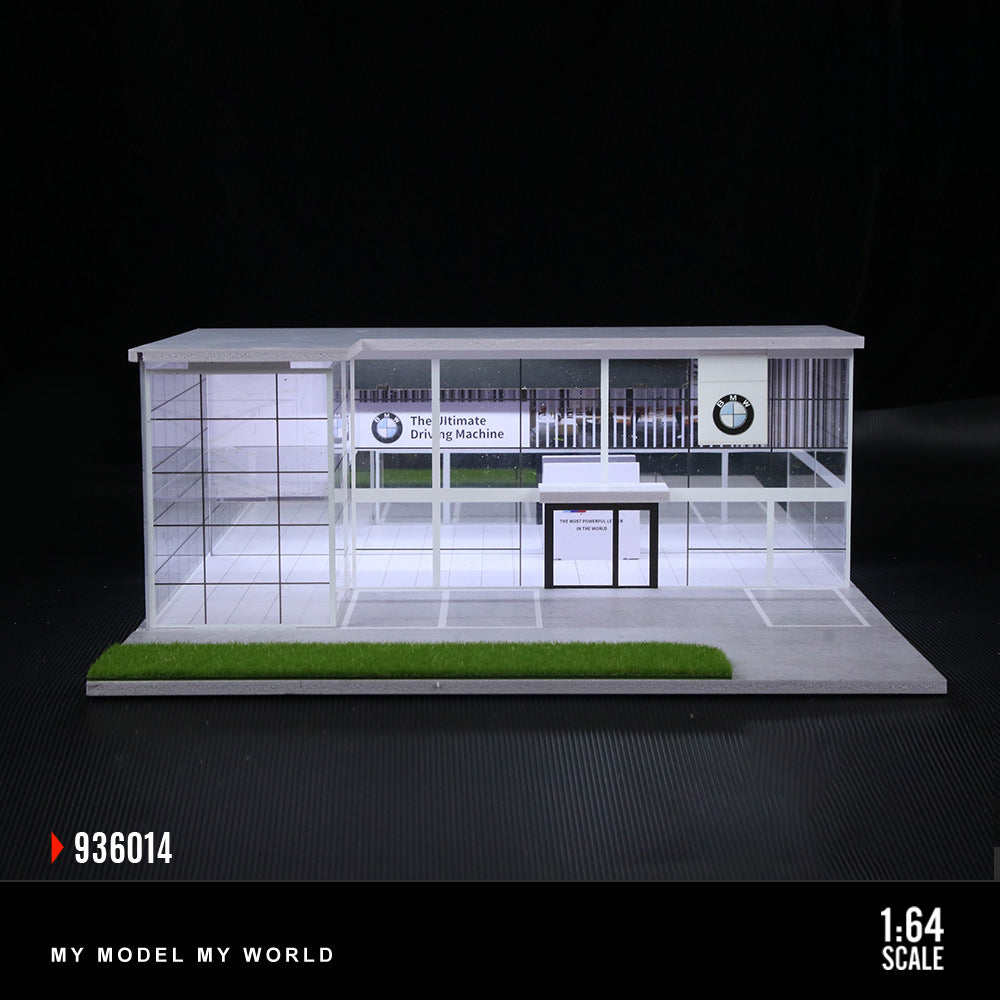 MoreArt 1:64 Double Layer BMW Showroom Diorama – Modular Lighted Display MODCOLS
