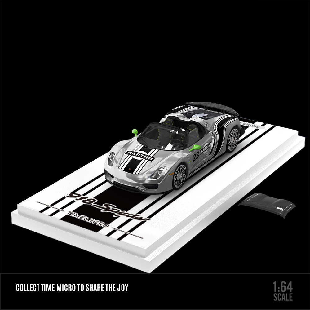 TimeMicro 1:64 Porsche 918 Spyder Martini Diecast Model MODCOLS