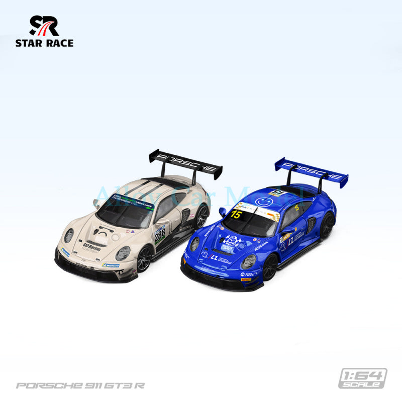SR 1:64 STAR RACE Porsche 911 GT3 No.15 Blue Diecast Model MODCOLS