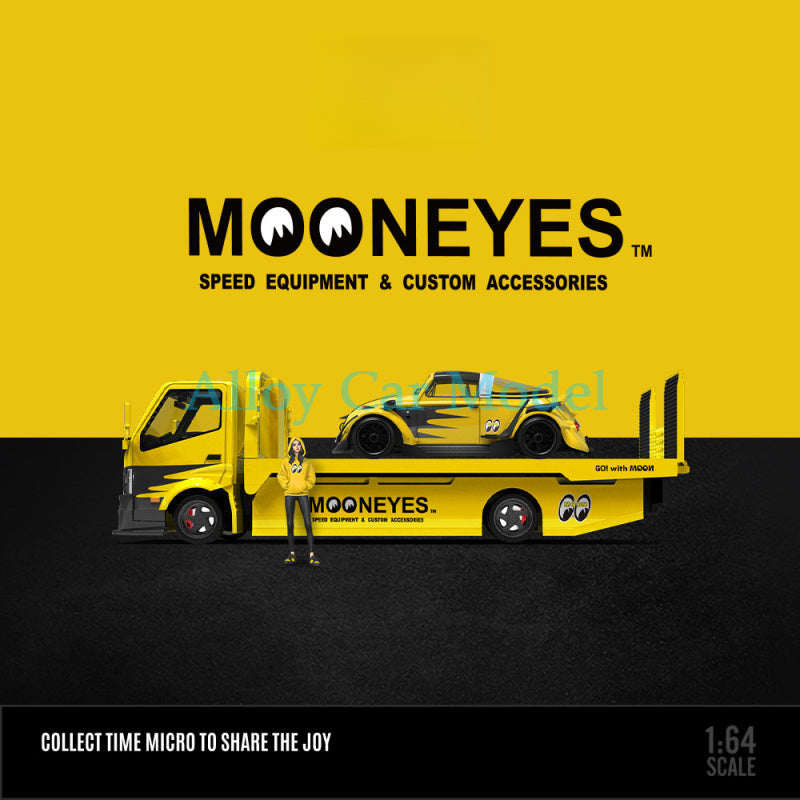 TIMEMICRO 1:64 RWB Beetle & Flatbed Truck Model | Moon Eyes Die Cast MODCOLS