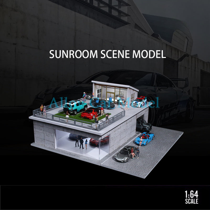 MoreArt 1:64 Sunroom Lighted Scene Model – Display Garage MODCOLS