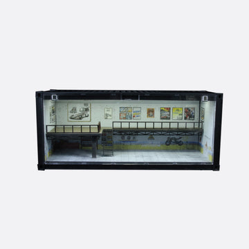MoreArt Container Repair Shop Scene | 1:64 Lighted Diorama MODCOLS