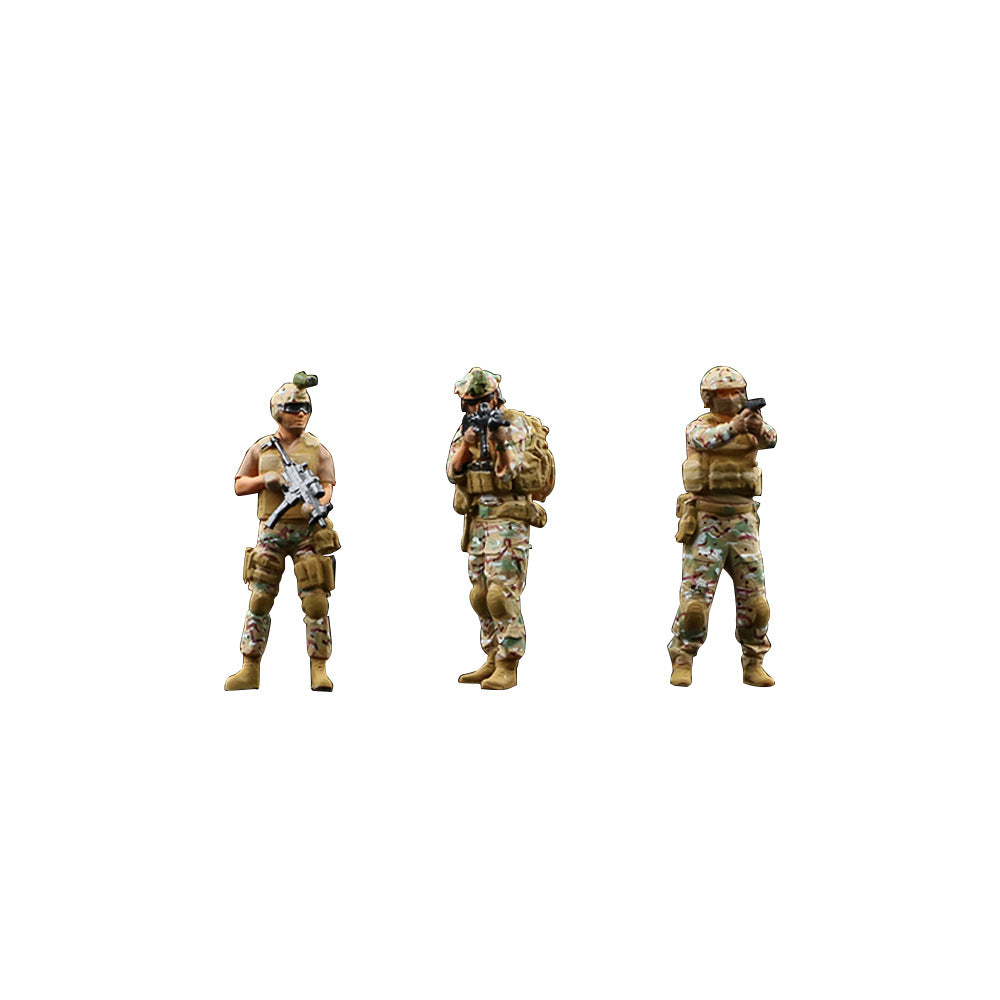 MoreArt 1:64 Combat Soldier Resin Figure Set – Military Diorama Collectible