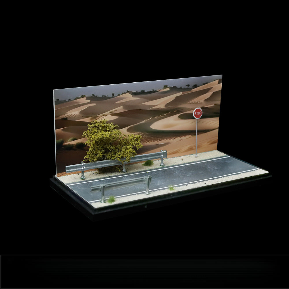 MoreArt 1:64 Desert Road Diorama Scene Model