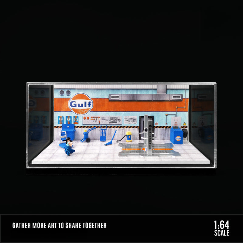 MoreArt 1:64 Nissan & Toyota HKS Auto Repair Workshop Diorama MODCOLS