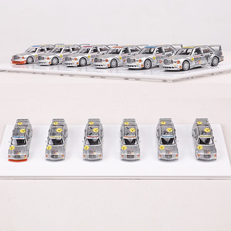 Seeker 1:64 Mercedes Benz 190E 2.5 16 EVO ’Berliner Bear’ Six Car Set Diecast Model MODCOLS