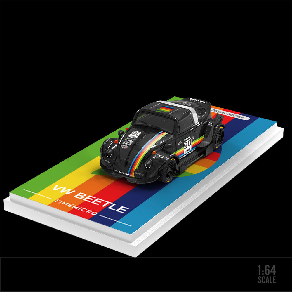 TimeMicro 1:64 Beetle White Apple & Black Apple Diecast Alloy Car Model MODCOLS