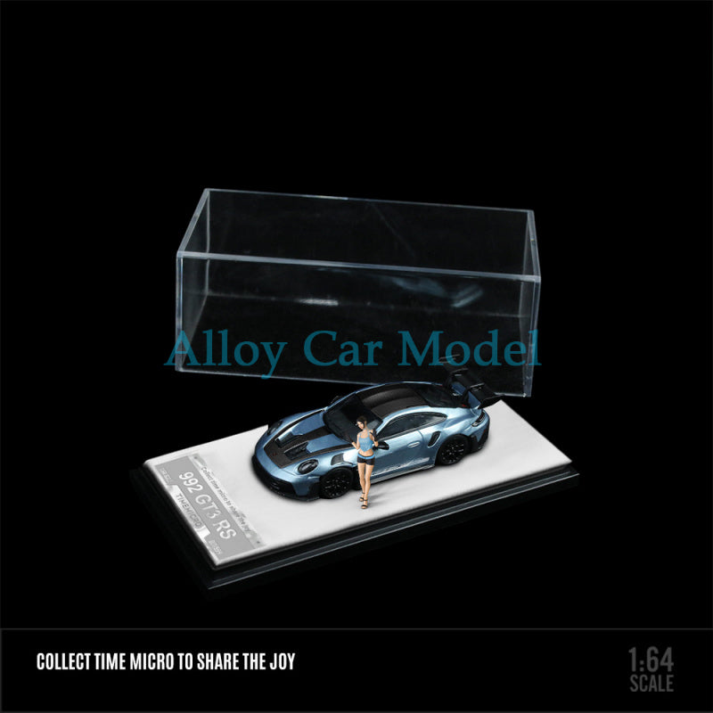 TIMEMICRO 1:64 Porsche 992 GT3 RS Glacier Blue & Midnight Blue Diecast Model MODCOLS