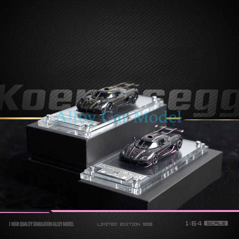 TT 1:64 Koenigsegg One:1 Carbon Pink Resin Diecast Model MODCOLS