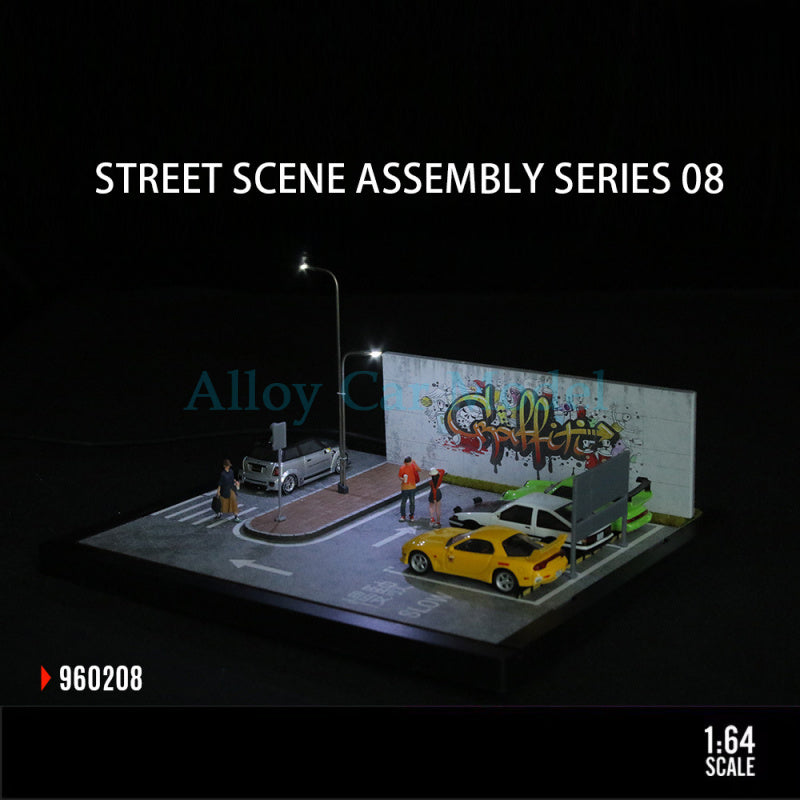 MoreArt 1:64 Street Scene Light Up Diorama Series 08 MODCOLS