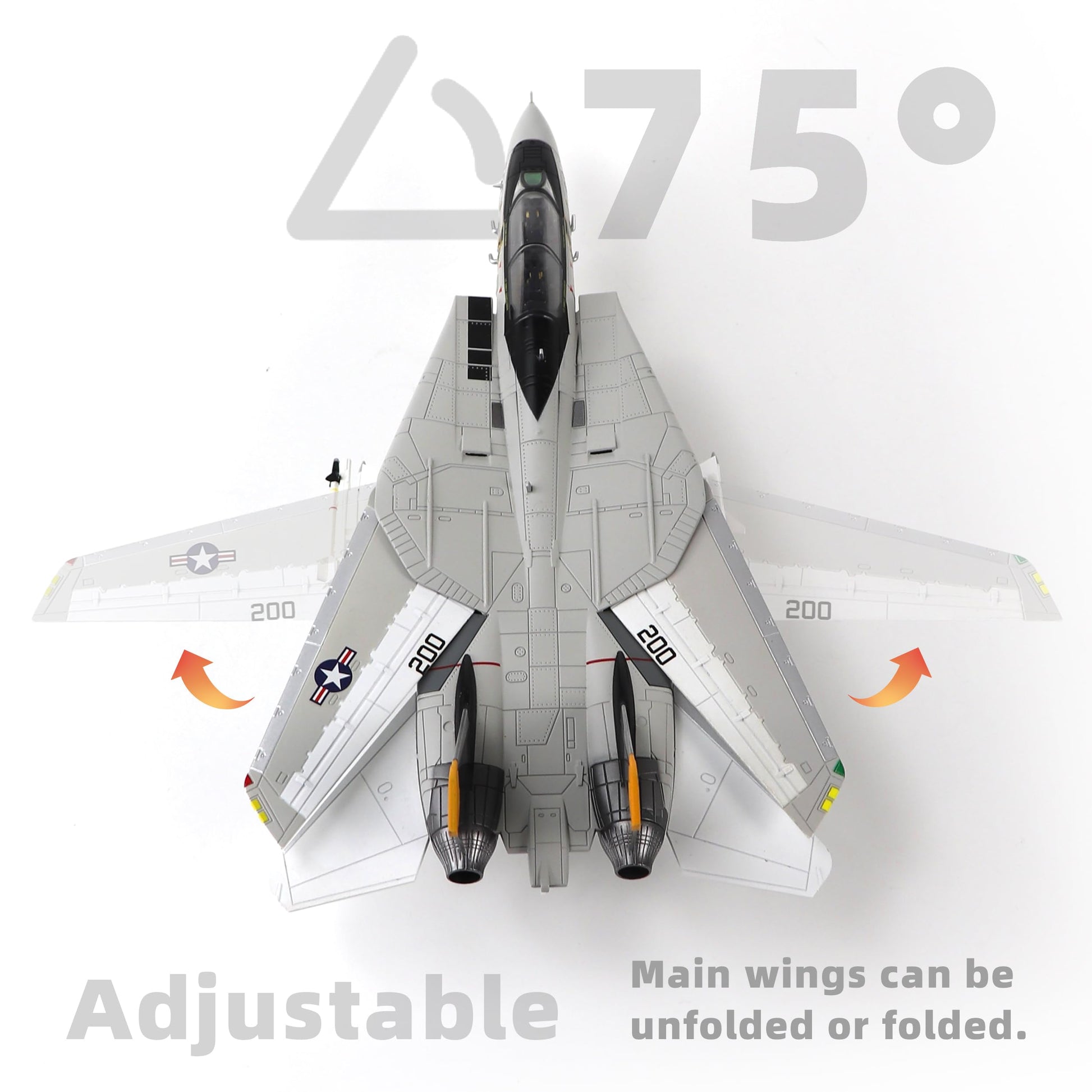1/100 F-14A Tomcat VF-84 Jolly Rogers Diecast Model Airplane