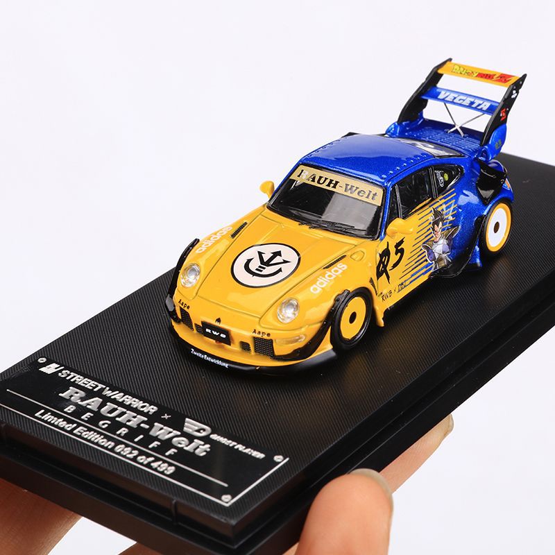 SW 1:64 Porsche RWB 993 Widebody Diecast Model with Anime Livery MODCOLS