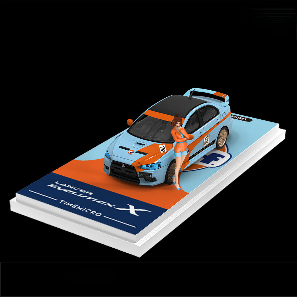 TimeMicro 1:64 Mitsubishi EVO X Gulf Livery Diecast Model MODCOLS