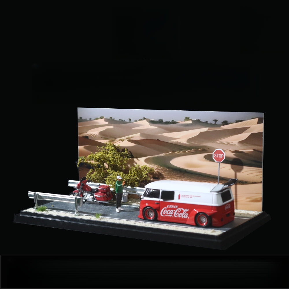 MoreArt 1:64 Desert Road Diorama Scene Model