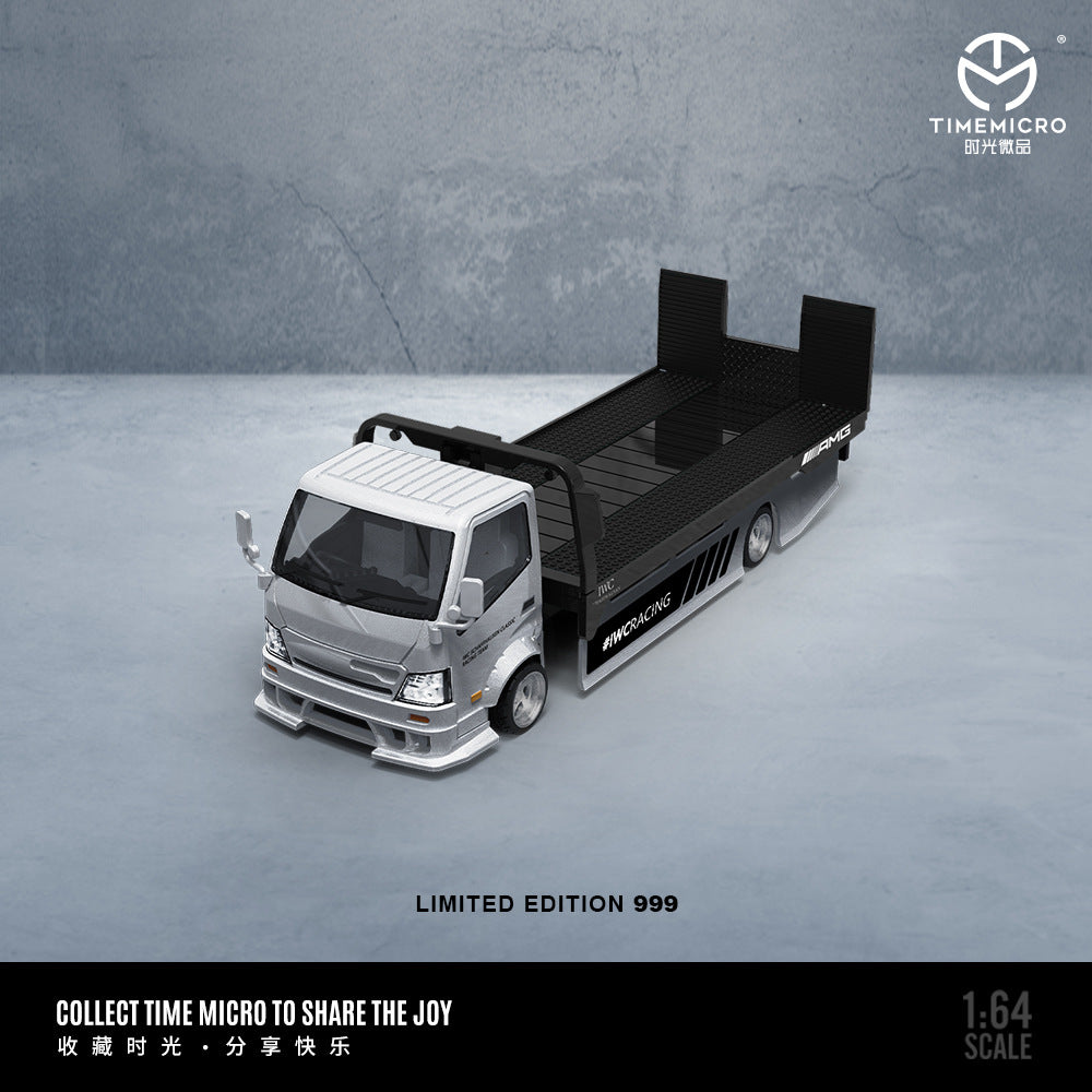 TimeMicro 1:64 H300 Flatbed Transport Trailer & Mercedes Benz SLS Diecast Set MODCOLS