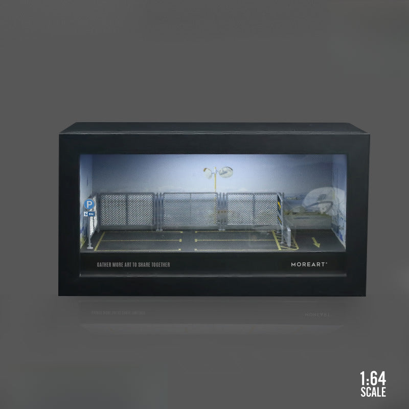 MoreArt 1:64 Framed Parking Lot Light Up Diorama MODCOLS