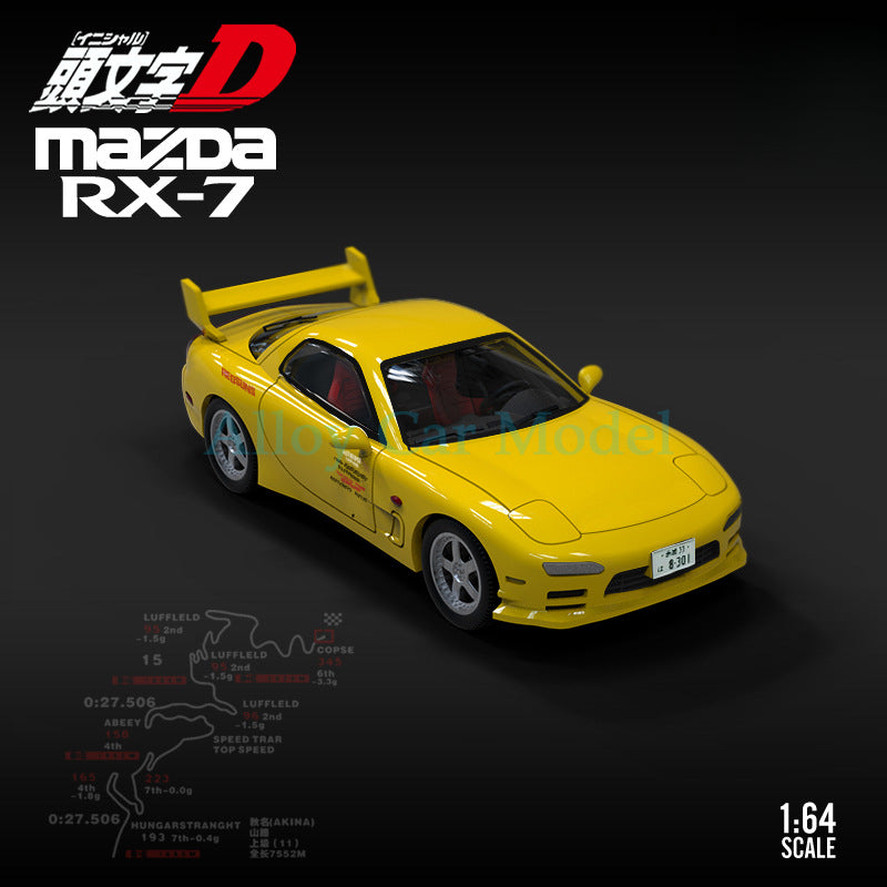 TM 1:64 Toyota AE86 Initial D Closed Light Edition & Mazda RX 7 Diecast Model MODCOLS