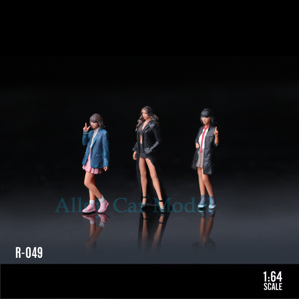 MoreArt 1:64 Trench Coat Stylish Female Resin Figure Set MODCOLS