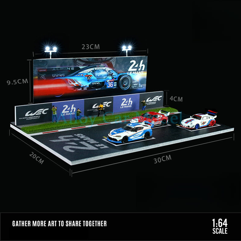 MoreArt 1:64 Le Mans Lighted Racing Diorama – Modular Garage Display MODCOLS