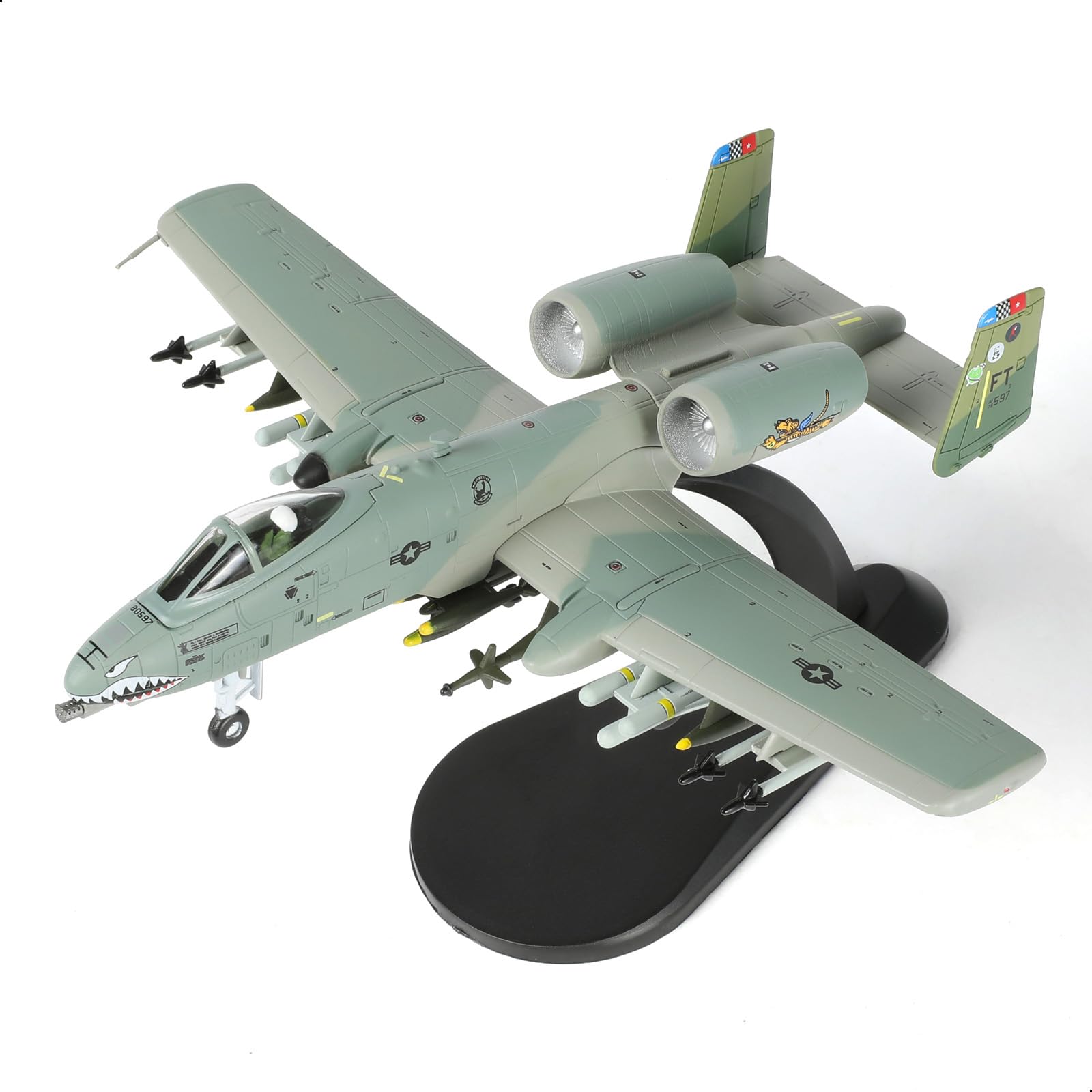 1/100 A-10 Thunderbolt II Warthog Tiger Shark Die-cast Aircraft Model