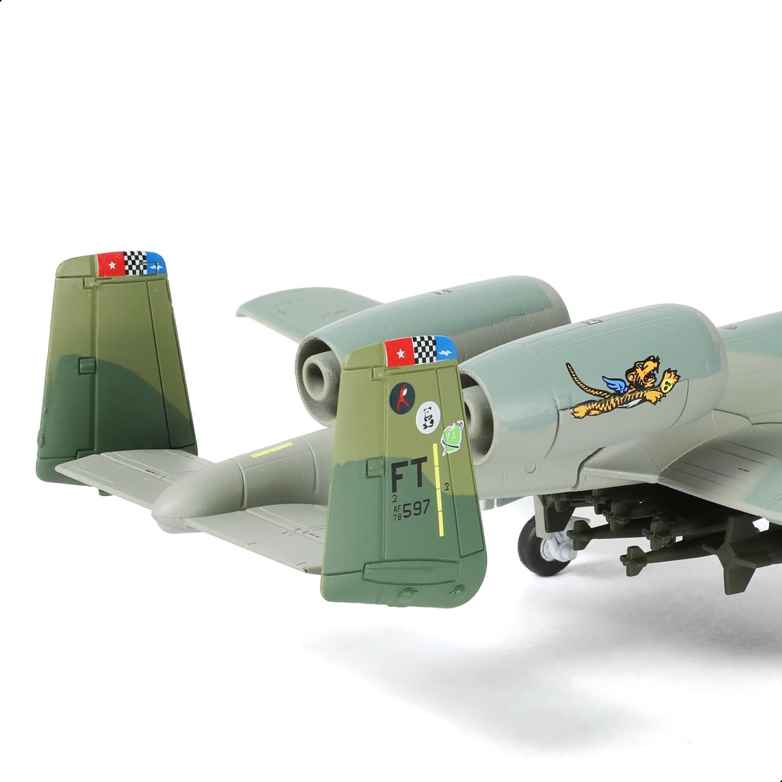 1/100 A-10 Thunderbolt II Warthog Tiger Shark Die-cast Aircraft Model