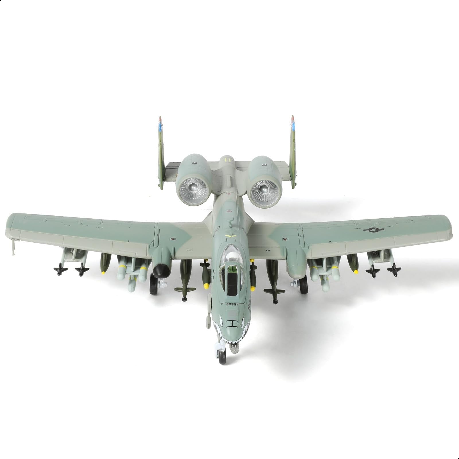 1/100 A-10 Thunderbolt II Warthog Tiger Shark Die-cast Aircraft Model