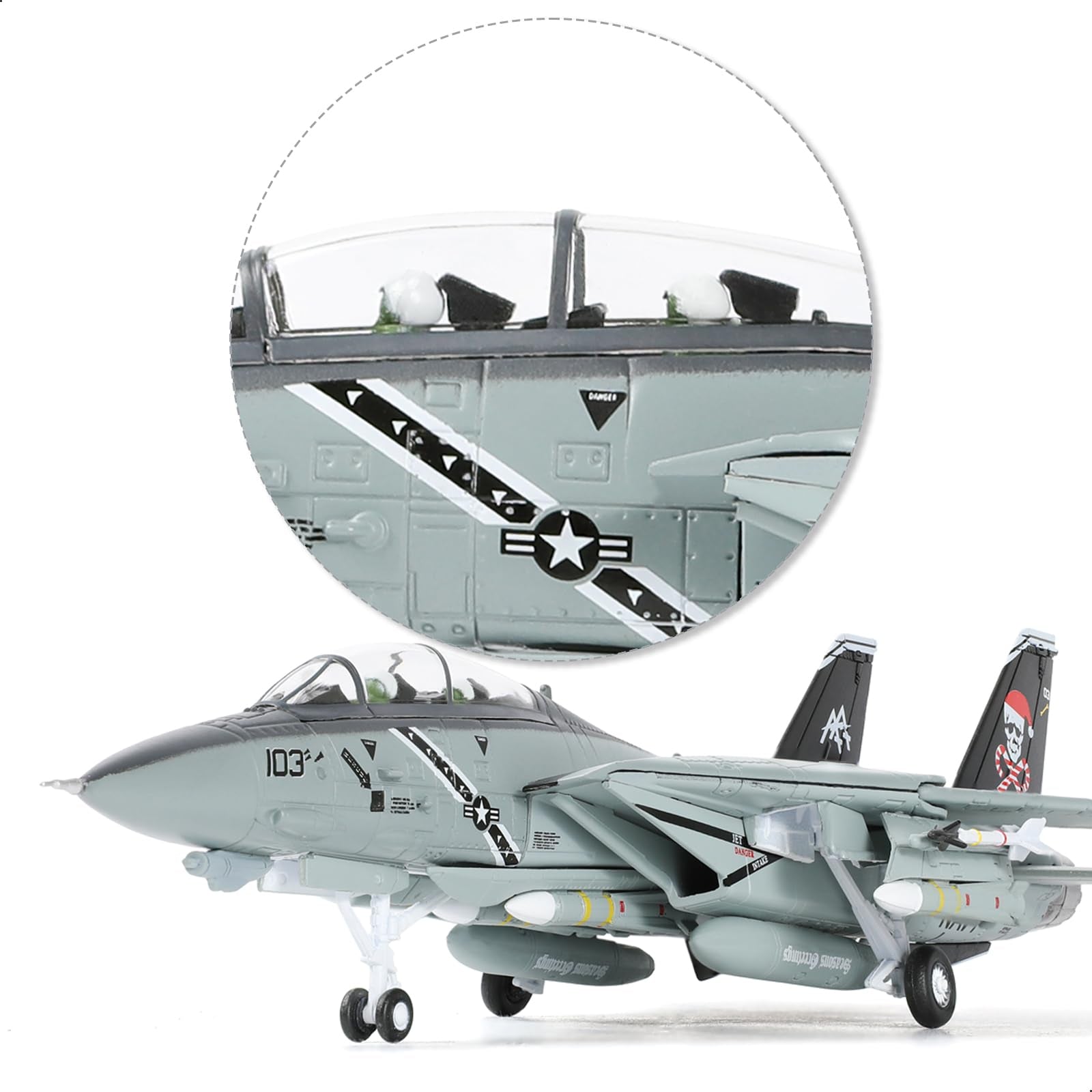 F-14B Santa Cats 1/100 VF-103 Jolly Rogers Christmas Fighter Model