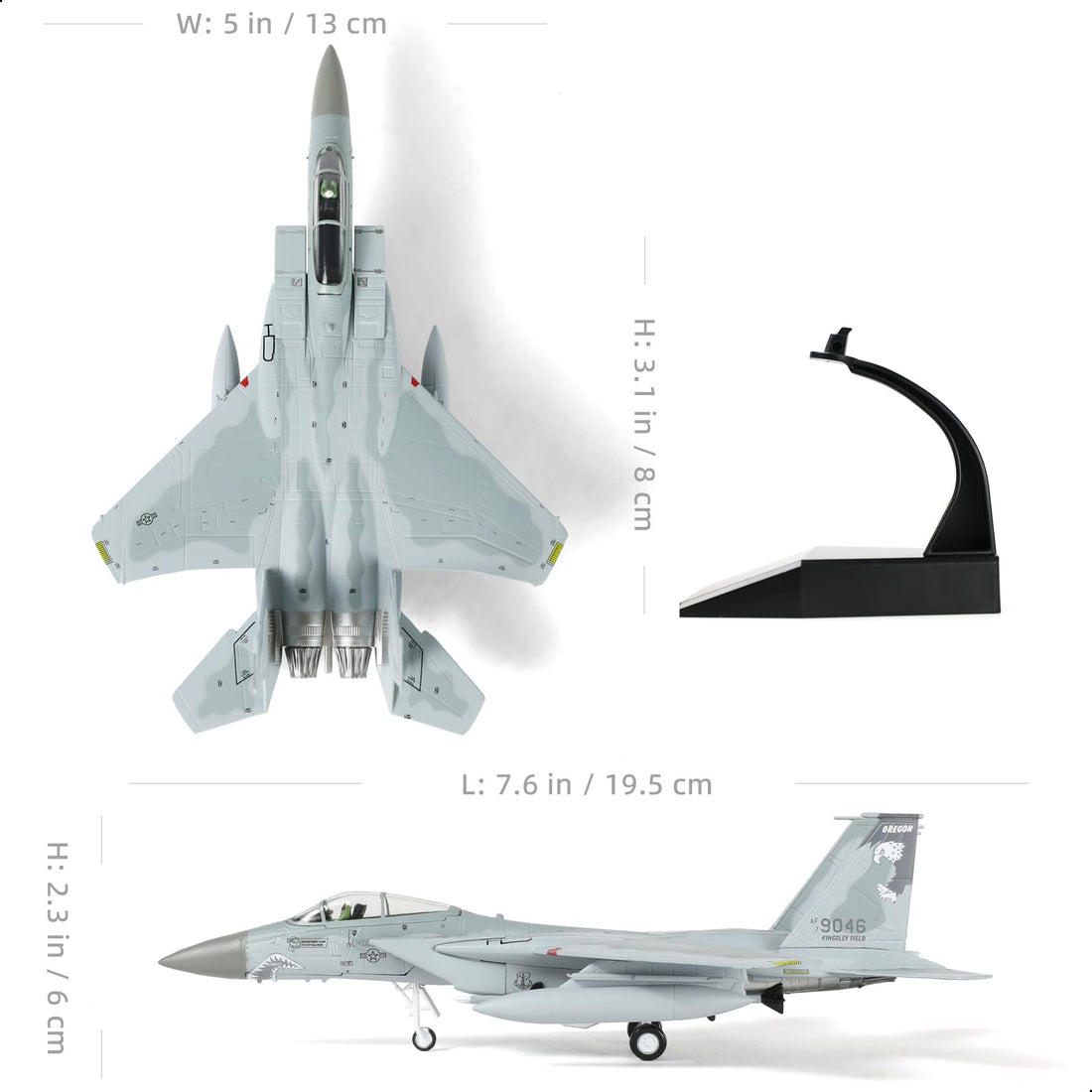 1/100 F-15C Eagle 79-0046 Diecast Fighter Jet Model – Military Aircraft