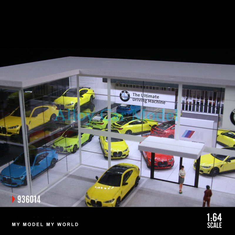 MoreArt 1:64 Double Layer BMW Showroom Diorama – Modular Lighted Display MODCOLS
