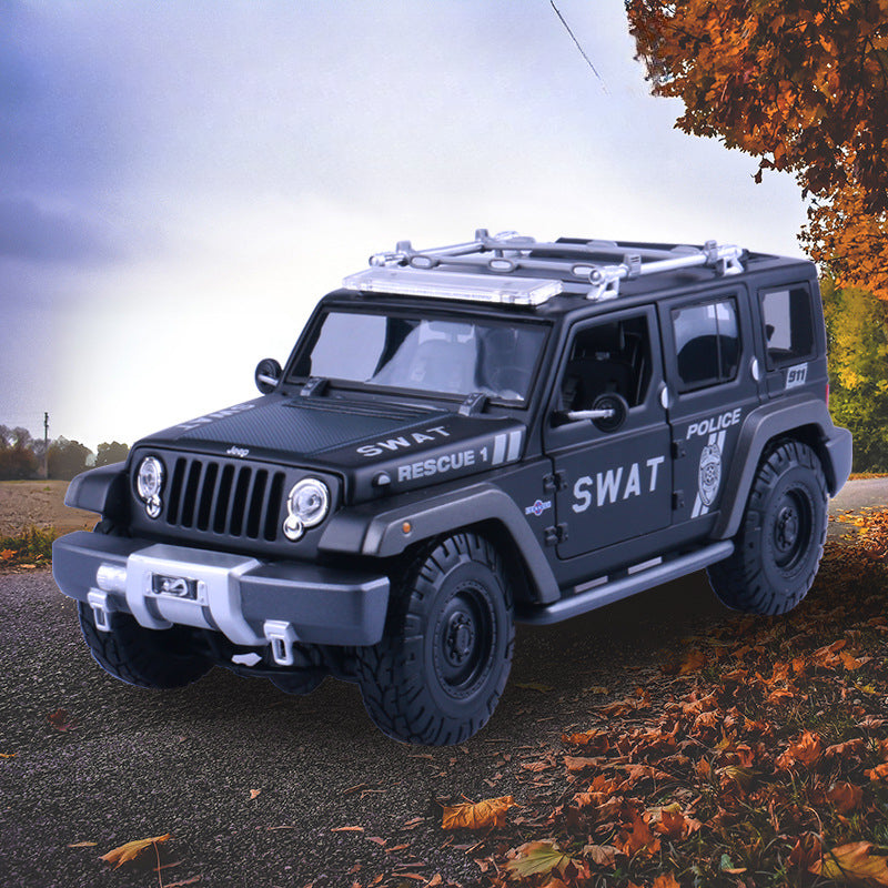 Maisto 1:18 Jeep Wrangler Special Police Edition Diecast Off Road SUV Model MODCOLS