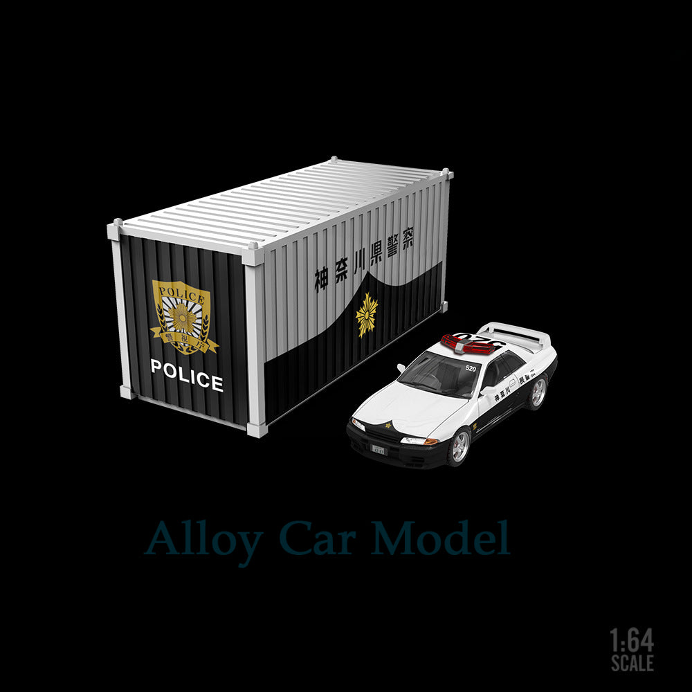 TimeMicro 1:64 Nissan GTR R32 Japanese Police Car Diecast Model MODCOLS