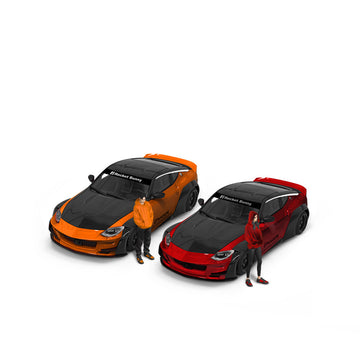 TimeMicro 1:64 Nissan 400Z Red/Black & Orange/Black Diecast Model MODCOLS
