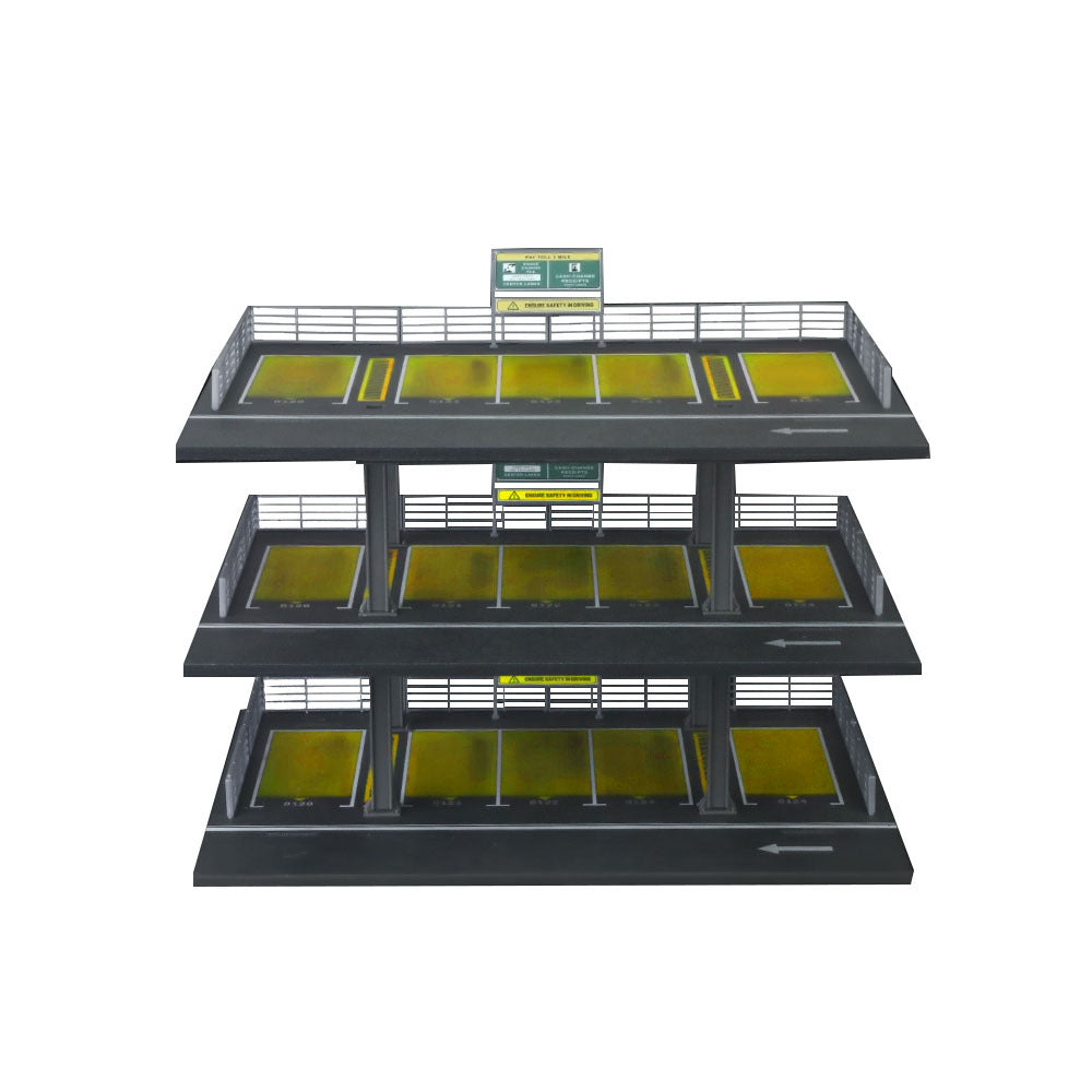 MoreArt 1:64 Three Floor Parking Garage Scene Model (Section B) MODCOLS