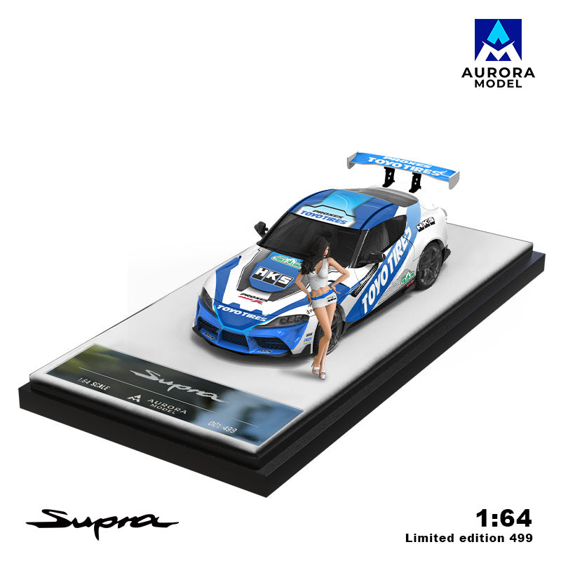 1:64 AM Toyota Supra A90 Toyo Tires D1GP Drift Car Diecast Model MODCOLS