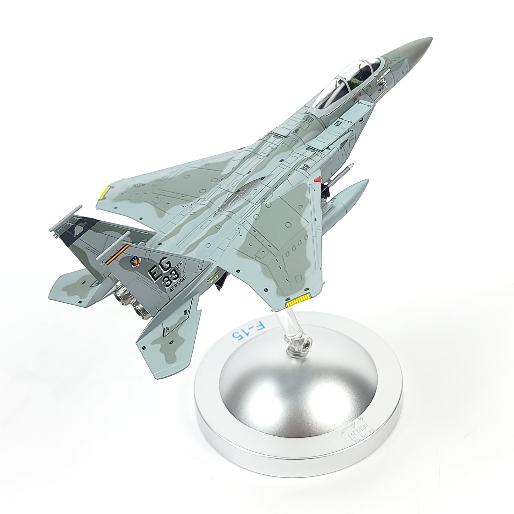 1/100 F-15C Eagle Gulf Spirit Diecast Fighter Jet Model – Military Aircraft