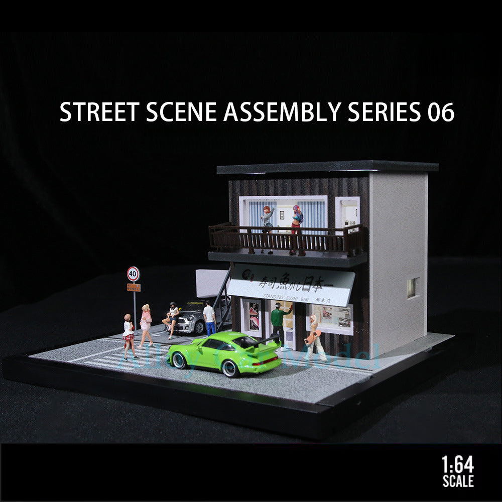 MoreArt 1:64 Street Side Scene Light Up Puzzle Series 06 Model MODCOLS