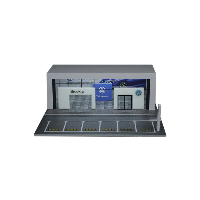 MoreArt 1:64 Volkswagen 4S Showroom Lighted Scene Model MODCOLS