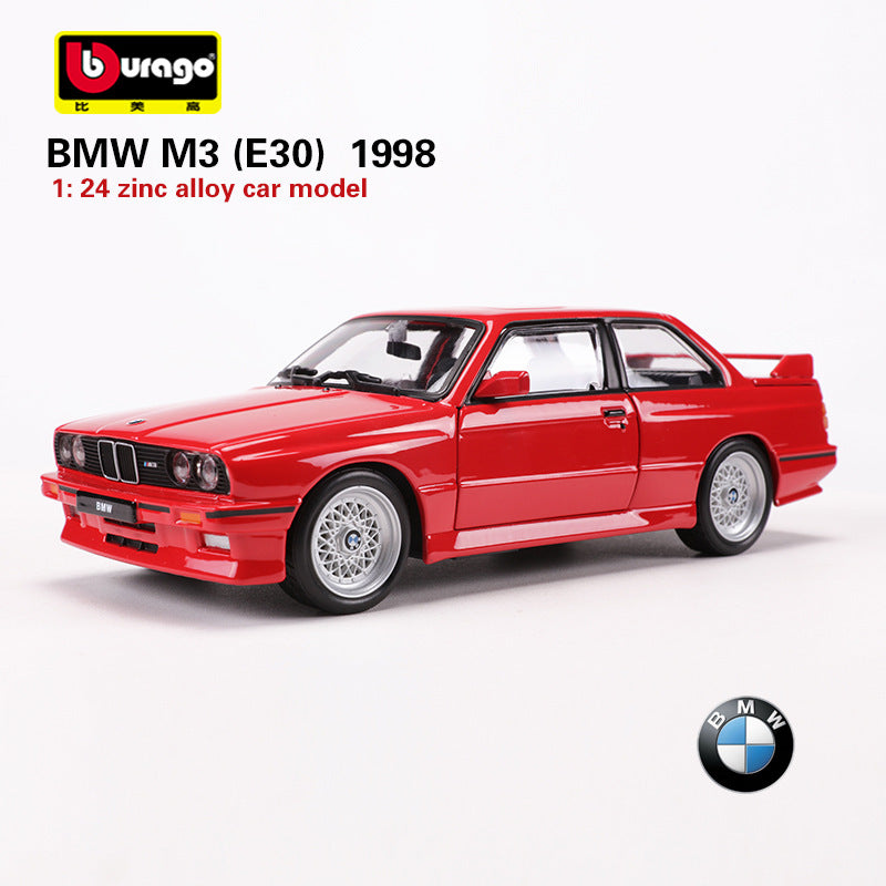 Bburago 1:24 BMW M3 E30 Diecast Model Classic Performance Collectible MODCOLS